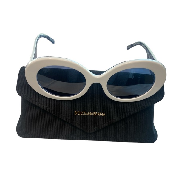 Authentic DOLCE & GABBANA DG 4448 WHITE/BLUE SILVER 51/20/145 women Sunglasses - Picture 6 of 15